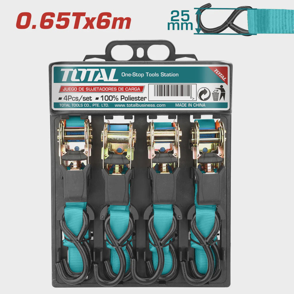 TOTAL Ratchet Strap THTRS065606 4PCS Set