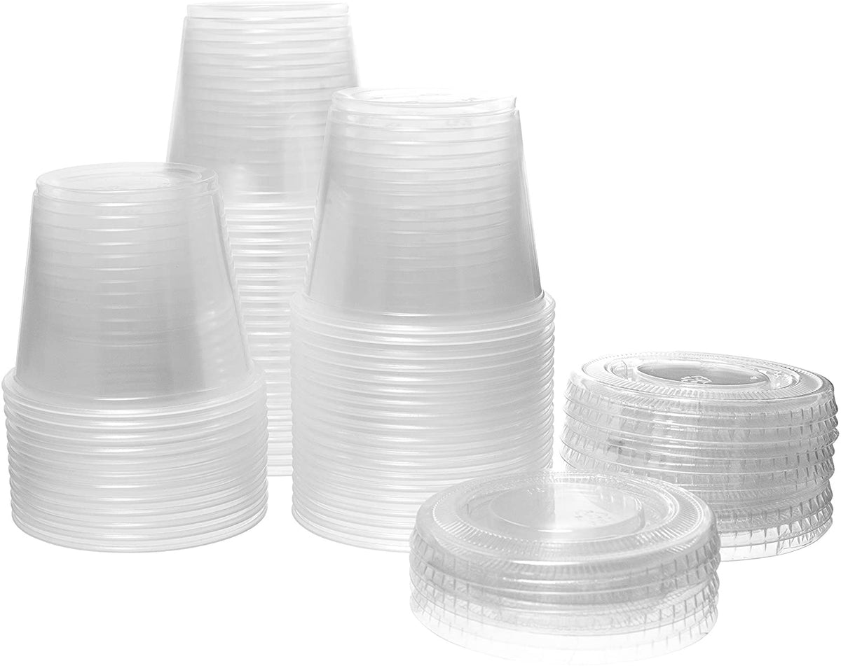 CENTRAL CAFE Food Tasting / Sample Cups with Lid 5.5OZ 20PCS Pack 400104