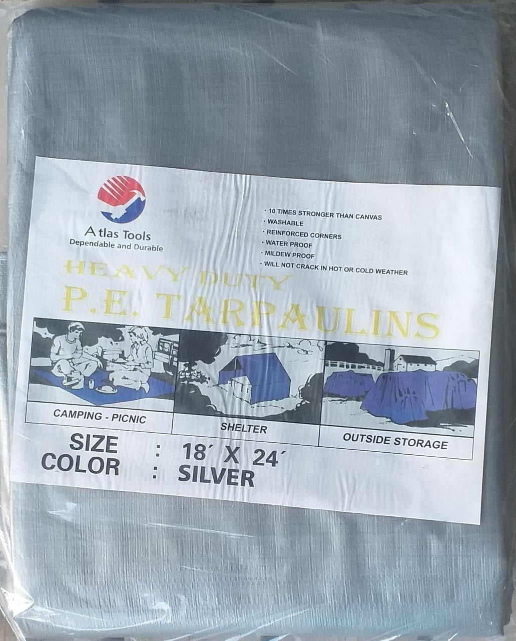 ATLAS Tarpaulin Silver 18'X 24'