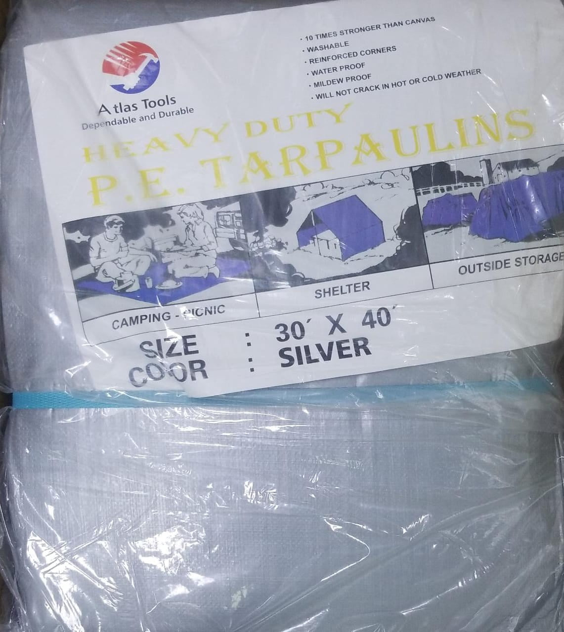 ATLAS Tarpaulin Silver 30' X 40'