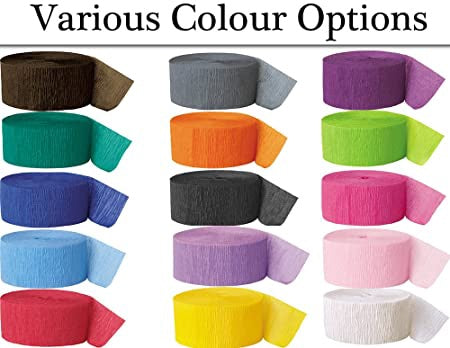 UNIQUE Party Streamer 81FT X 1.75" 24.6M X 4.45CM Crepe Paper