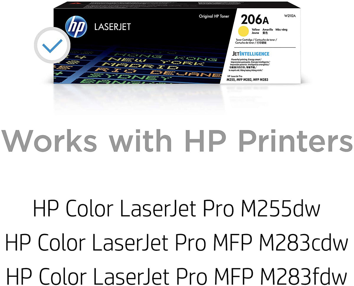 HP Computer Printer Toner 206A Yellow W2112A