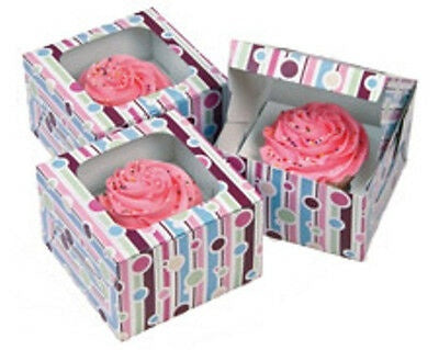 WILTON Baking Cupcake Boxes 3PCS Bubble Stripe 415-116