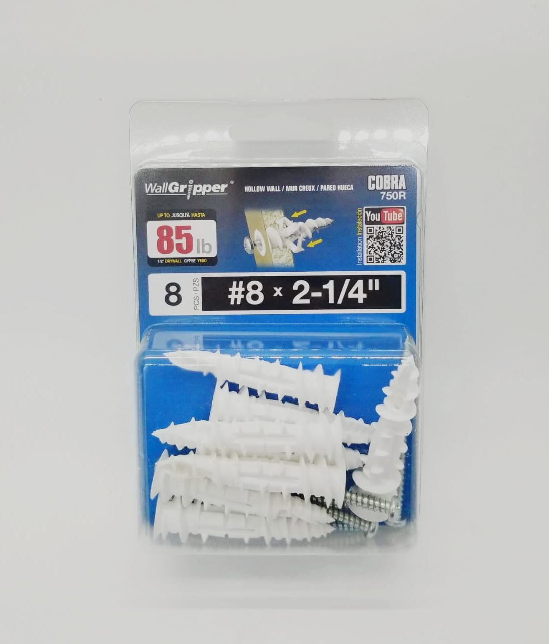 COBRA Anchors 750R Wall Driller #8 X 2-1/4" 85LB