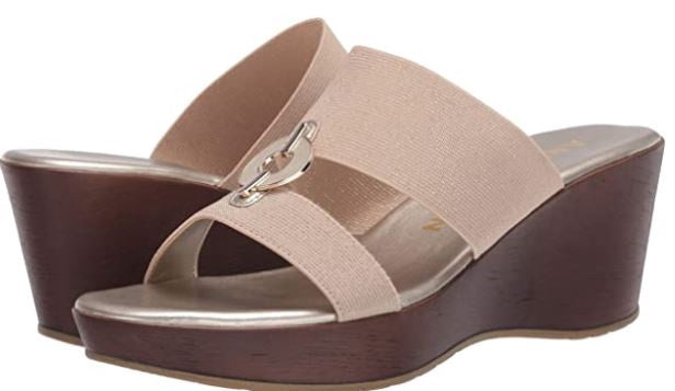 ANNE KLEIN Footwear Women's Wedge Pump Natural