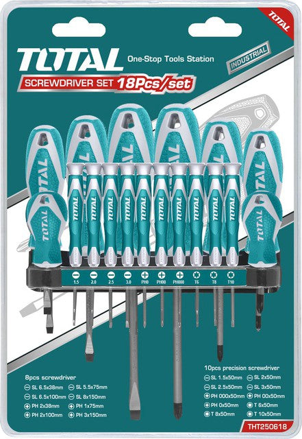 TOTAL Screwdriver Set 18PCS THT250618