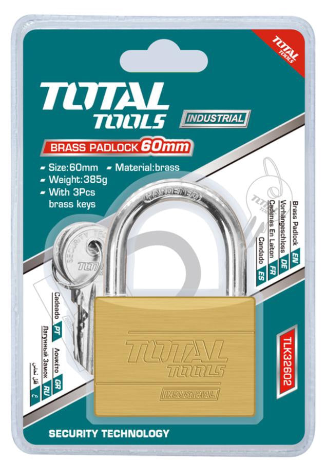 TOTAL Padlock 60MM TLK32602 Brass
