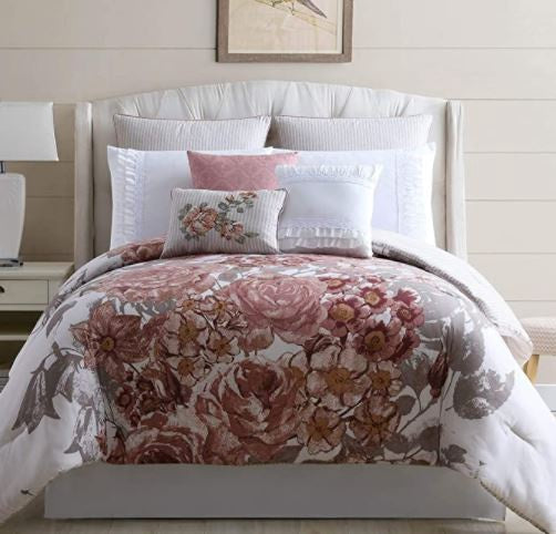 MODERN THREADS Comforter Set 8PCS Queen Rose
