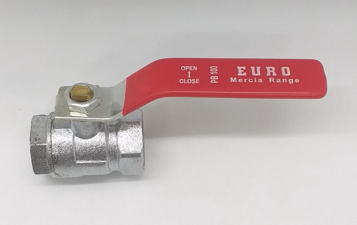 EURO Lever Valve 1/2" Nickle Pb 100