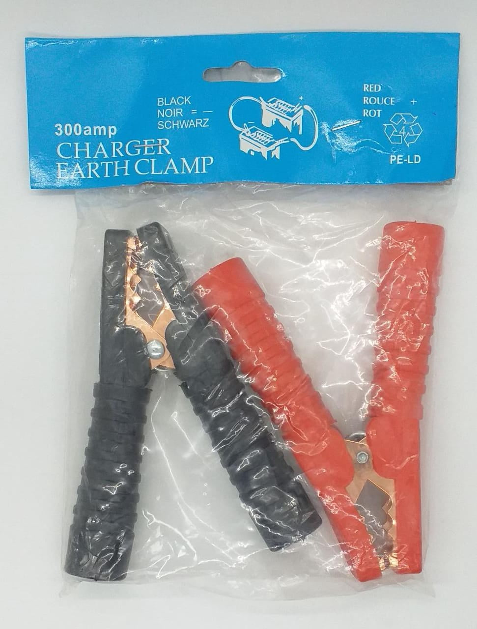 Clips Alligitor 300AMP Red & Blk PE-LD Pair