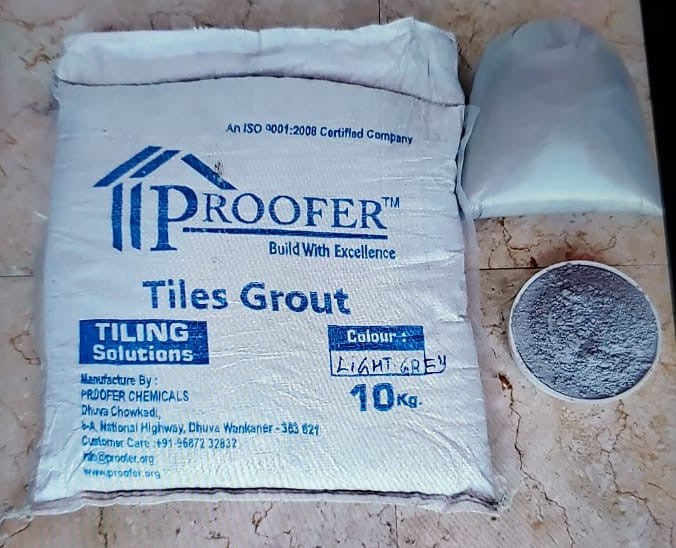 PROOFER Tile Grout Light Grey 10KG/22LBS