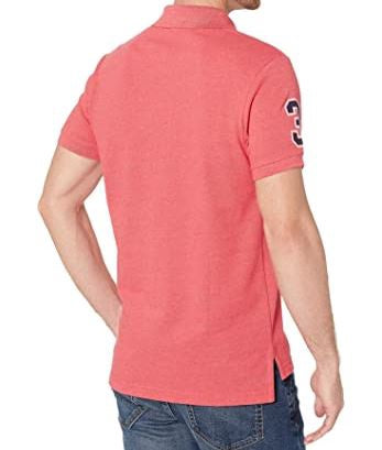 US POLO ASSN. Men Shirt Polo Us Polo Red Heather Slim Fit