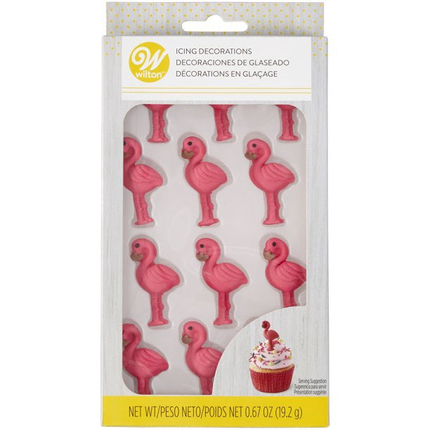 WILTON Baking Icing Decorations Flamingo Pink 12PCS Pack 1.06OZ 30G 710-5316
