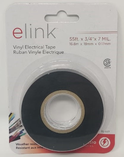 Tape Insulation Elink Vinyl EL-669 55FT 3/4" 7ML Electrical