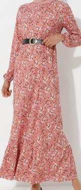 Dress Floral with Black Belt