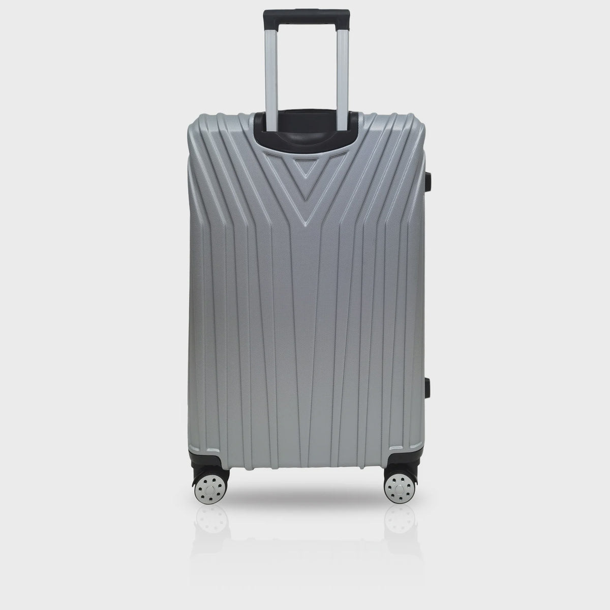 TUCCI ITALY Luggage Suitcase Large 28" Bordo T0323-28IN-SILWT ABS Hard Cover 4 Wheel Spinner Silver White