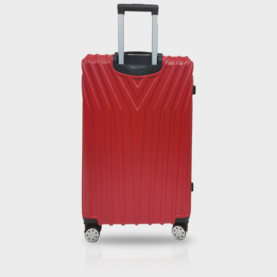 TUCCI ITALY Luggage Suitcase Medium 24" Bordo T0323-24IN-DRED ABS Hard Cover 4 Wheel Spinner Dark Red
