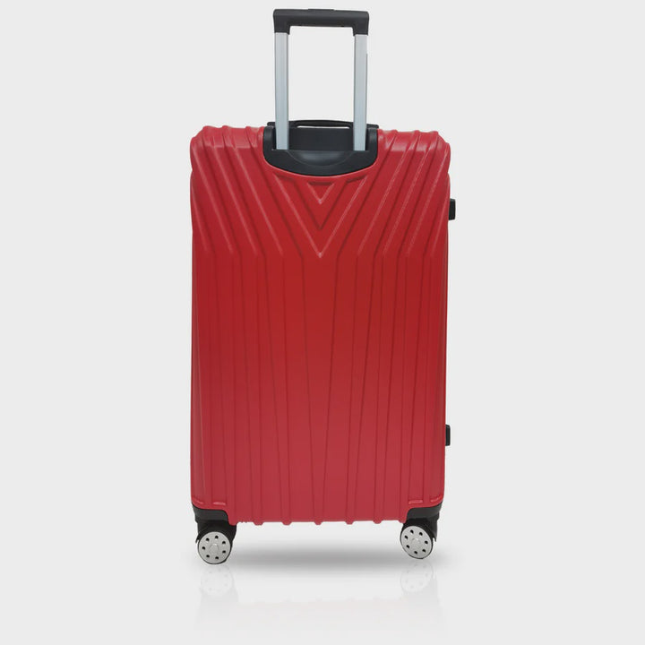 TUCCI ITALY Luggage Suitcase Medium 24" Bordo T0323-24IN-DRED ABS Hard Cover 4 Wheel Spinner Dark Red
