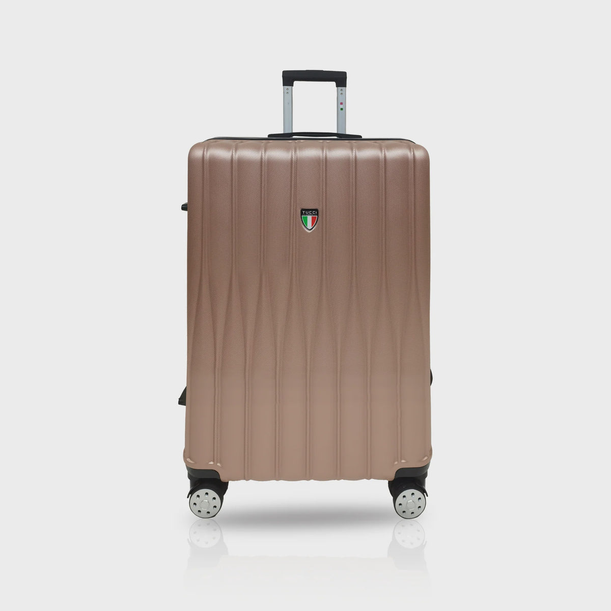 TUCCI ITALY Luggage Suitcase Medium 24" Baratro T0331-24IN-RGD ABS Hard Cover 4 Wheel Spinner Rose Gold