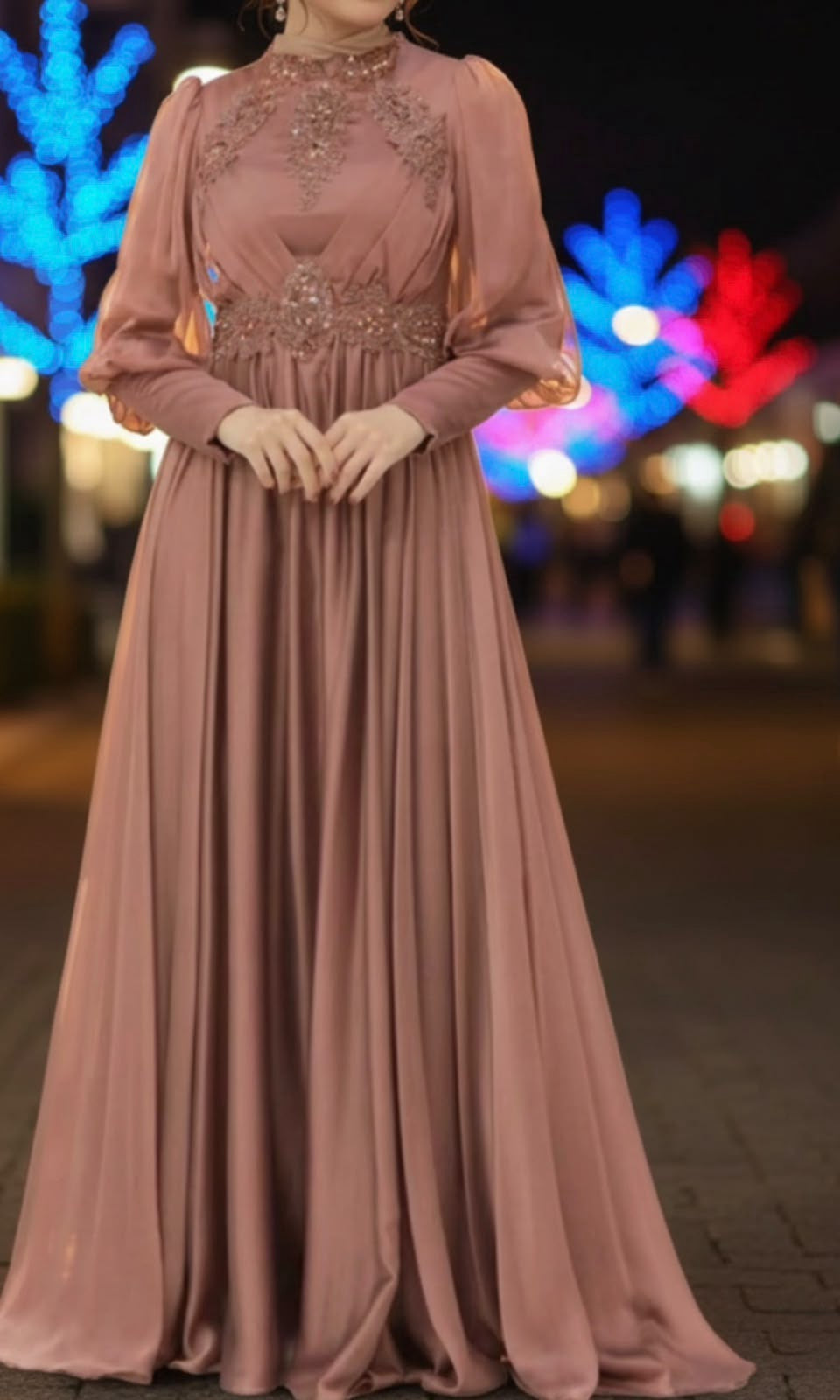 Dress Evening Occasion Emerald / Rose