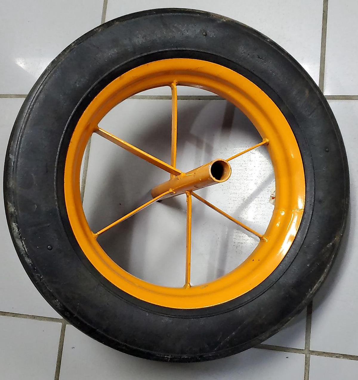 SINGH'S SUNSET Wheel Barrow Wheel 4.80/4.00-8 Solid Orange 6