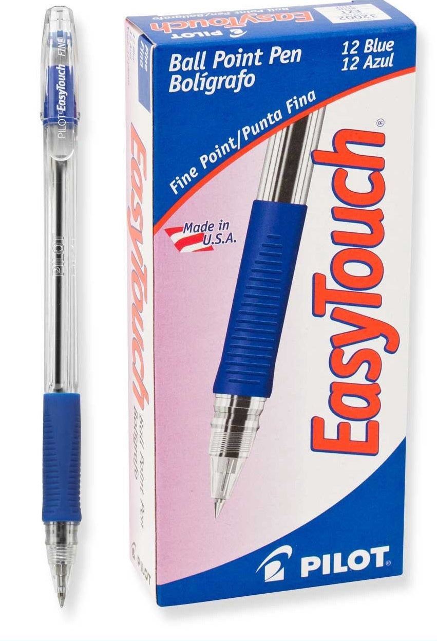 PILOT Stationery Pen Easytouch Ball Point Fine Sold Each / Red 32003