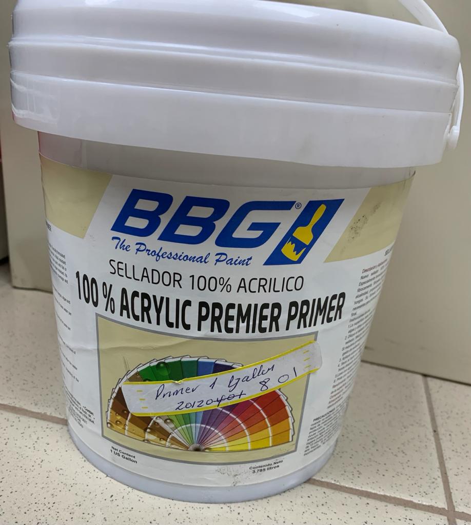BBG Paint Concrete Primer 100% Acrylic White 1 Gal