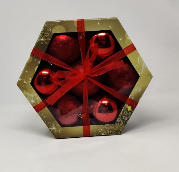 Christmas Decorations Balls EY14 Large 7PCS Pack Giftbox