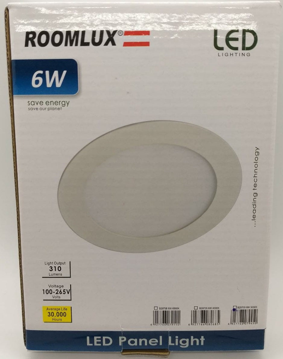 ROOMLUX Light LED Panel 6W B29705 Round 3000K