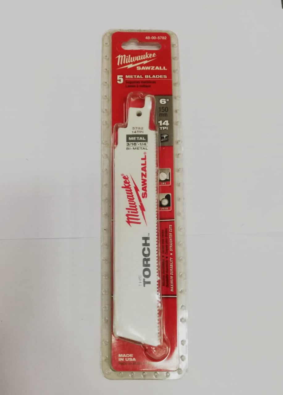 MILWAUKEE Blade Sawzall 6" 5PCS 14TPI 5782