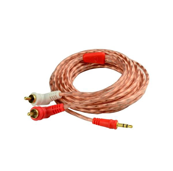 AUDIO PIPE Lead 1 3.5MM Male Stereo to 2 Rca Male 12' BMS-GST-35-12
