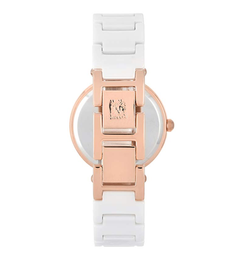 ANNE KLEIN Watch Women's 1018RGWT Ceramic and Rose GOLD-TONE Stainless Steel White Dial