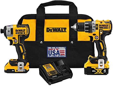 DEWALT Drill Gun DCK287D1M1 20V Max Xr 2PCS Lithium Ion