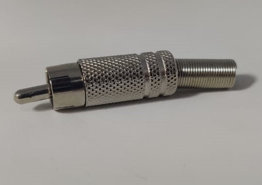 NIPPON AMERICA Plug Rca Male Metal with Spring Silver P-127