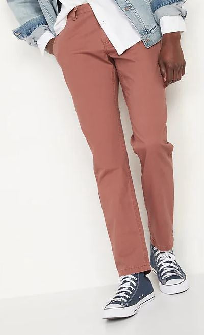 OLD NAVY Men Pants Chino Athletic Fit Rose Tapered