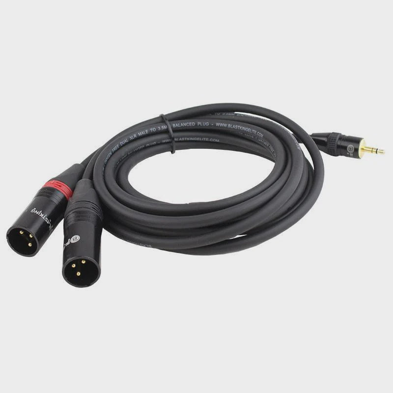 BLASTKING Lead 2 Xlr Male to 1 3.5MM Male Stereo 6' IBKE-C2XLRM35B-6