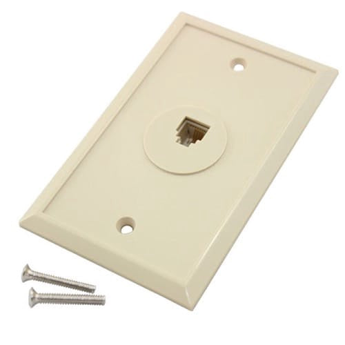 BLASTKING Telephone Wall Plate Single Jack IT70-180 Cream