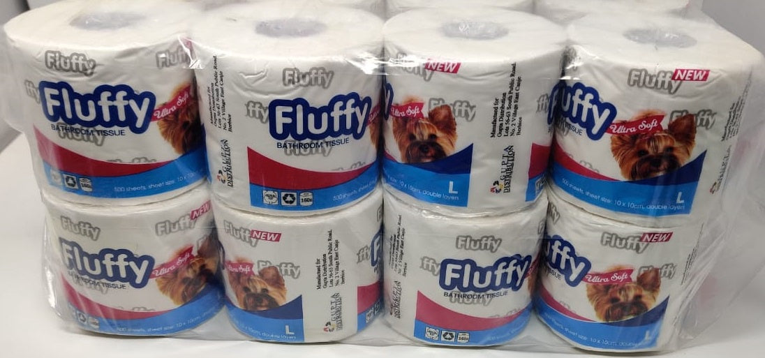 Bathroom Tissue Fluffy 24PCS Pack Double Layers 500 Sheets Toilet Paper