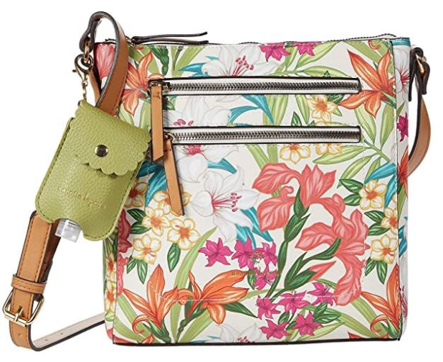 NANETTE LEPORE Bag Crossbody Floral W/HAND Sanitizer Case