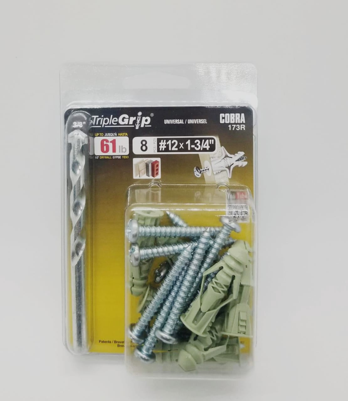 COBRA Anchors 173R Triple Grip #12 X 1-3/4" 61LB