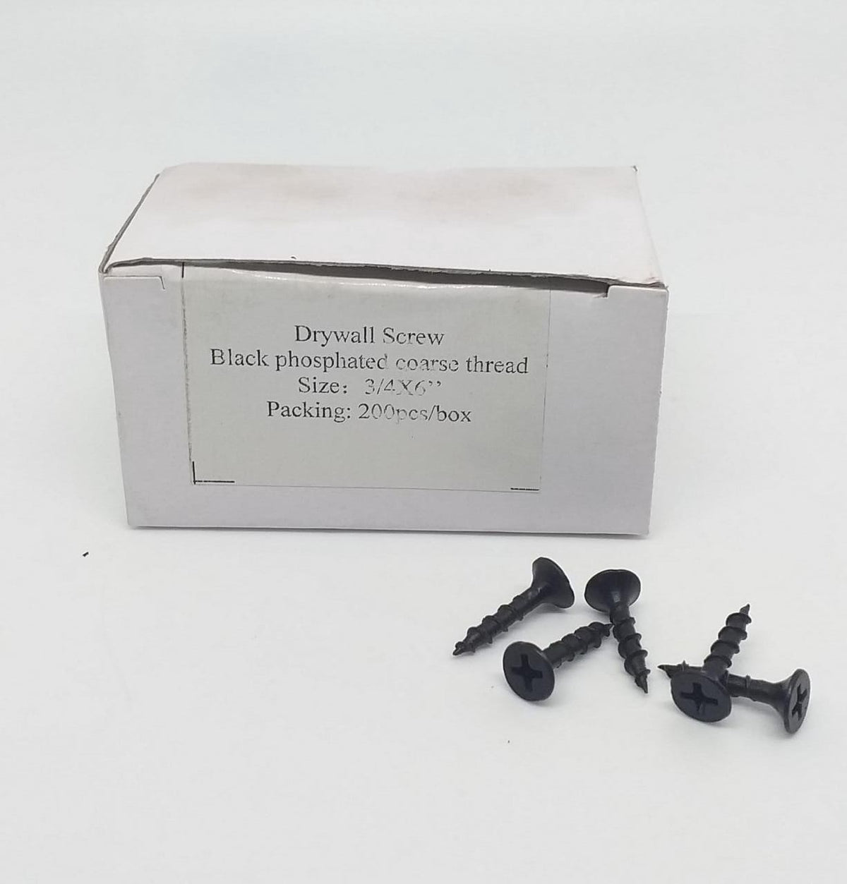 Screw Drywall 6 X 3/4" Black 200PCS Box 71852 Coarse Thread