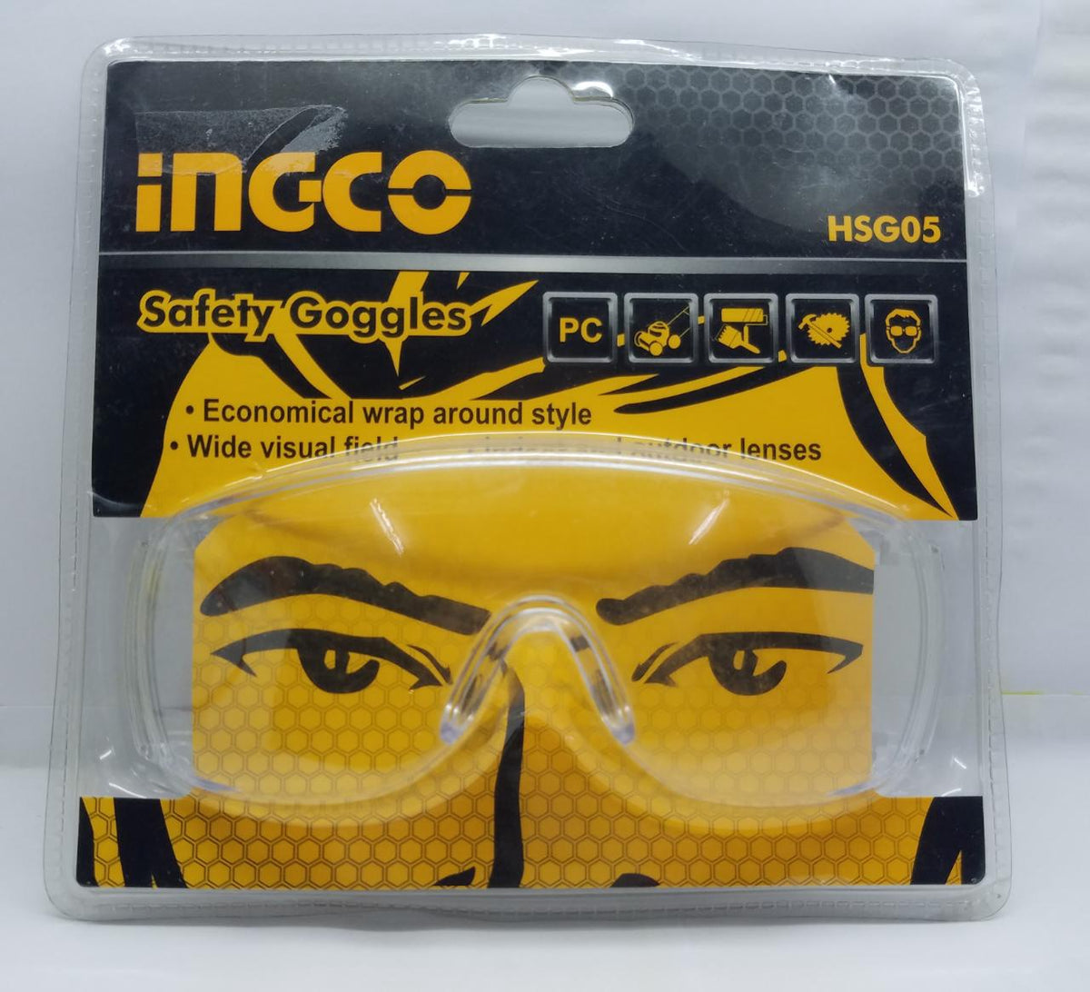 INGCO Safety Goggles Clear Glass HSG05