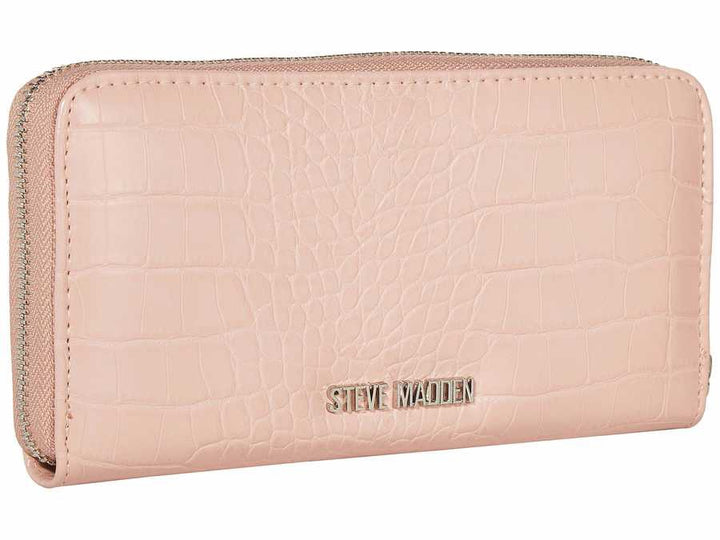 STEVE MADDEN Purse Blush Bcash Checkbook Zip Around Wallet