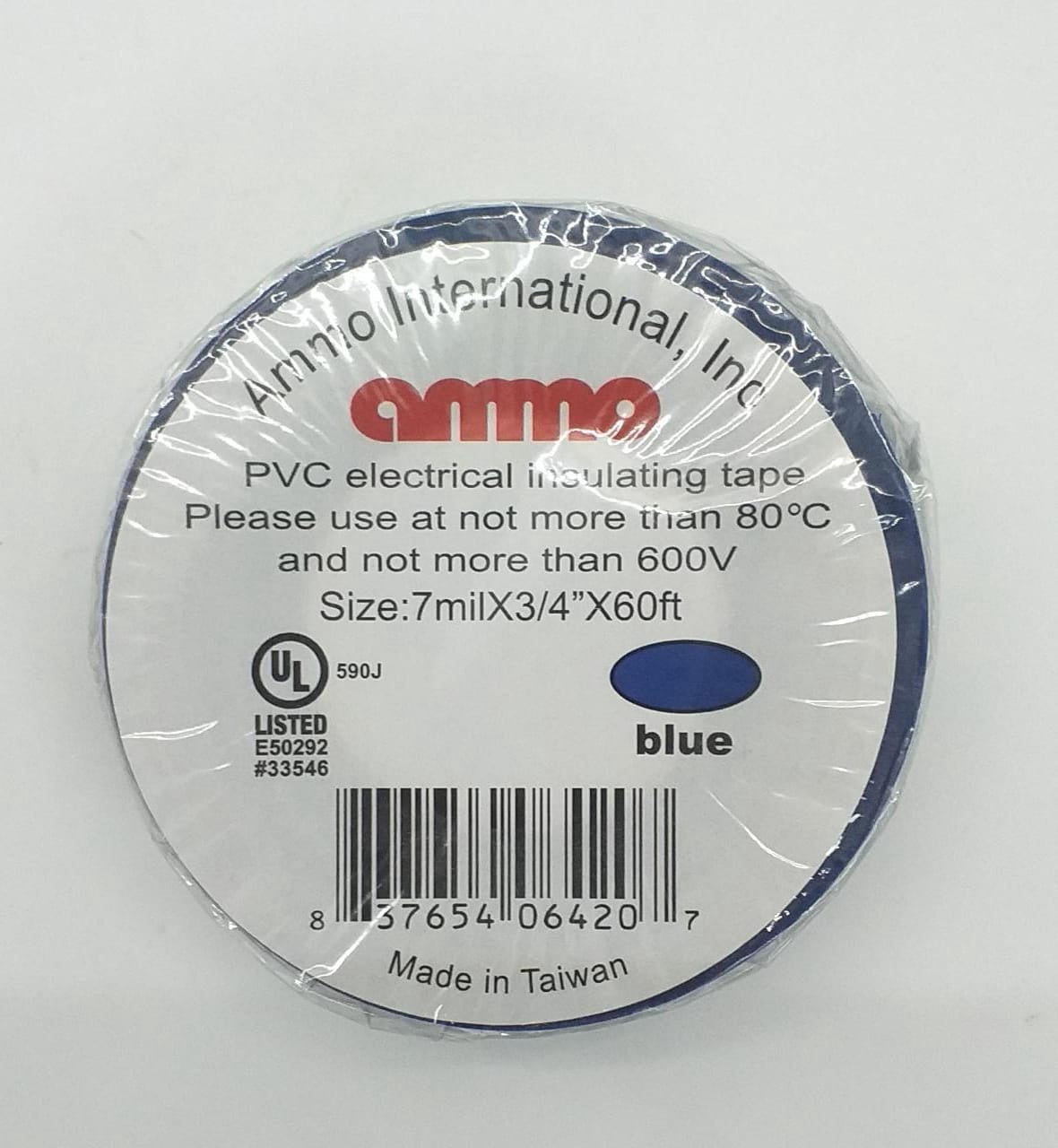 AMMO Tape Insulation PVC Blue 3/4" X 60FT