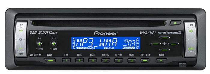 PIONEER C.d Player Car DEH-2800MP MP3 + Free Modulator FM Otu CM-02 Car Bt MP3 Player Rgb Ambient Lighting 3.1A 2USB Charger