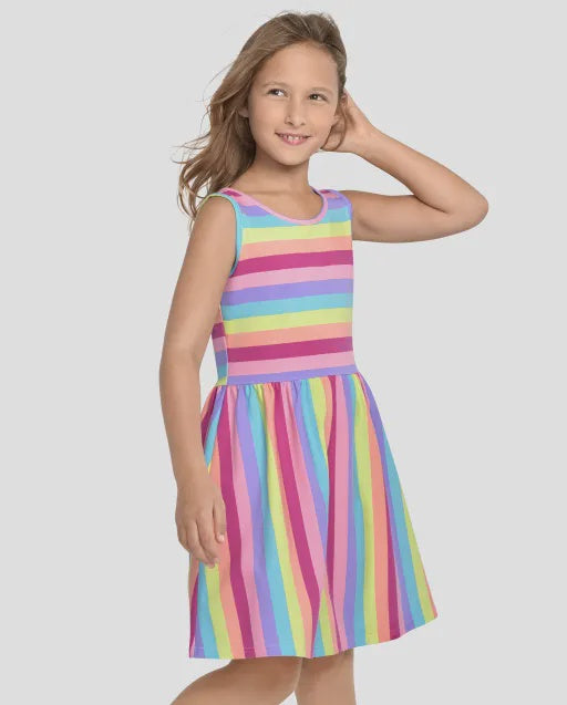 CHILDREN PLACE Kids Dress Children's Place Stripe / Pink Print / Green Floral