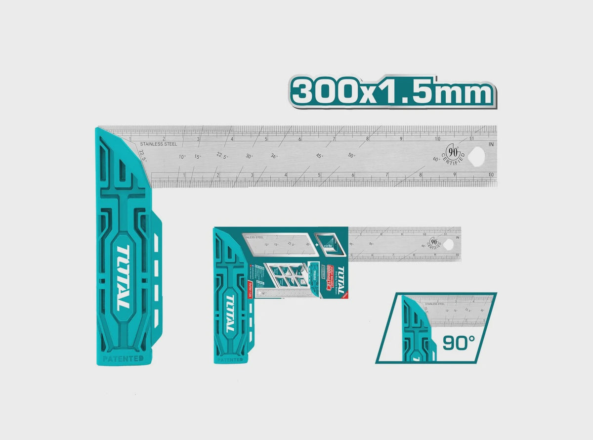 TOTAL Tee Square TMT61126 12" 300MM Angle Square