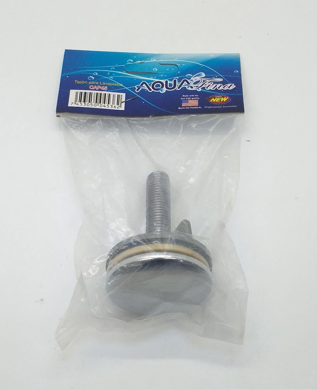 AQUAFINA BLUE Sink Stopper Nickle Metal Heavy Aquafina CAP45