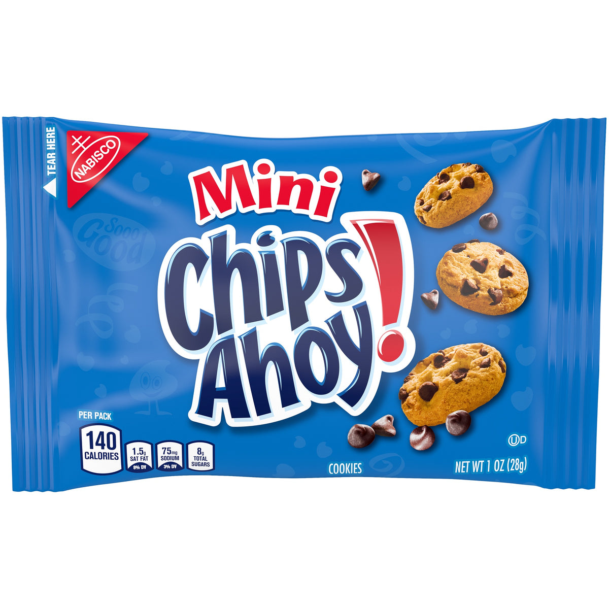 NABISCO Chips Ahoy! Mini Chocolate Chip Cookies 1PACK Single 1OZ 28G