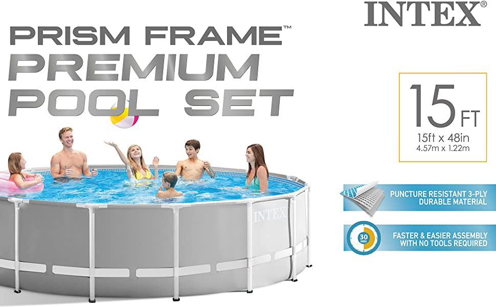 INTEX Pool 26715 12' X 39" Prism Frame 3.7M